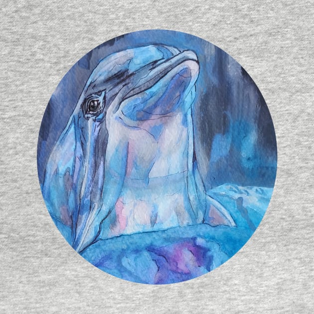 Lovely Friendly Dolphin by candimoonart